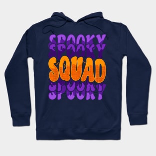 Halloween Matching Family Spooky Typography Purple Orange Hoodie